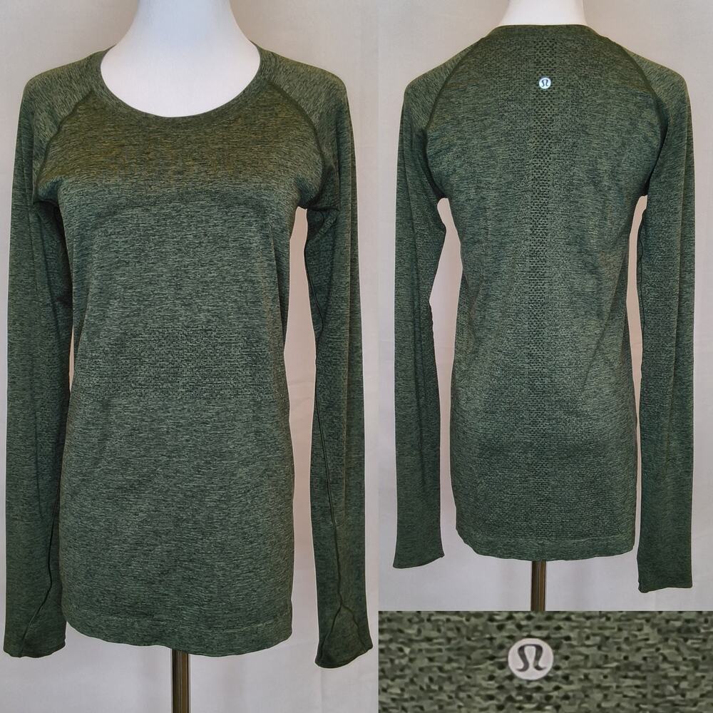 Lululemon Swiftly Tech Long Sleeve Shirt Women's M Green Waist Length #W5641